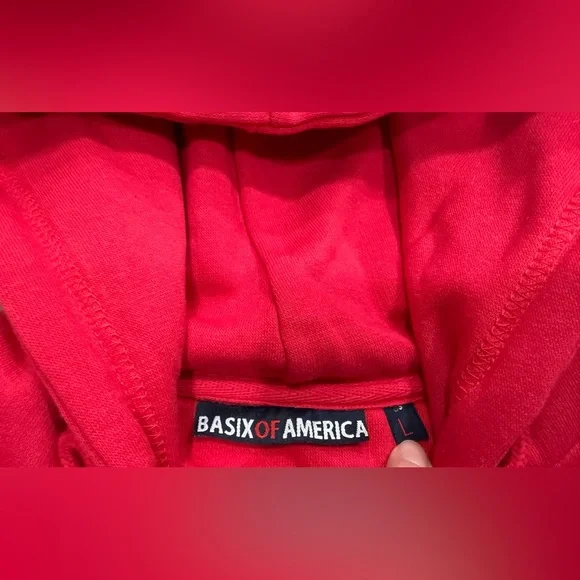 Cabo San Lucas Adult Zip Up Hoodie, Size Large, Red Blue - Picture 6 of 7